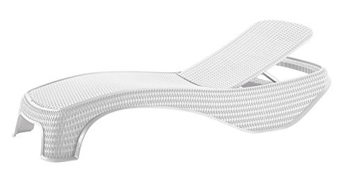 Lettino della Keter Atlantic colore bianco impilabile e regolabile 196X74X36 Lettino della Keter Atlantic colore bianco impilabile e regolabile 196X74X36